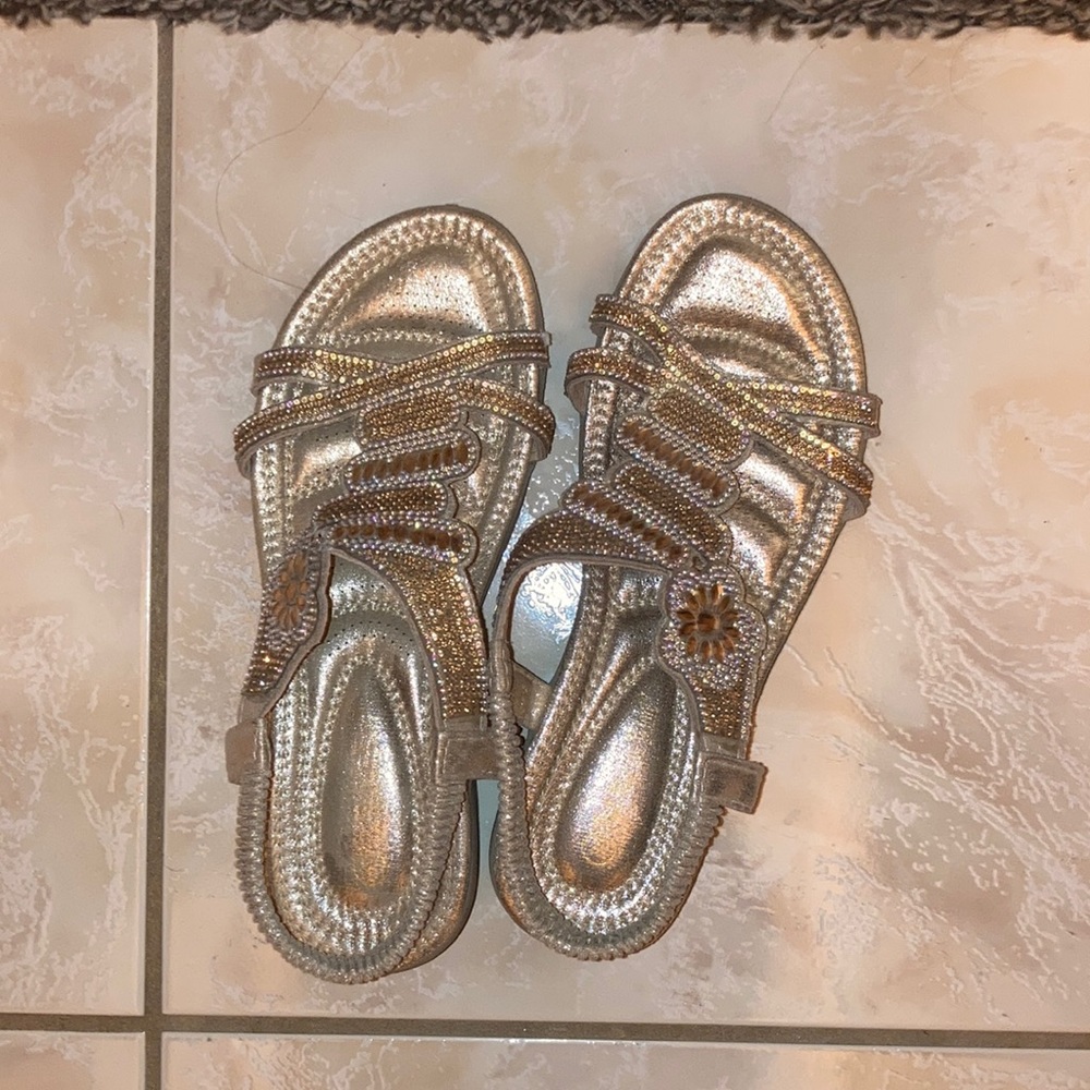 Gold sandals
